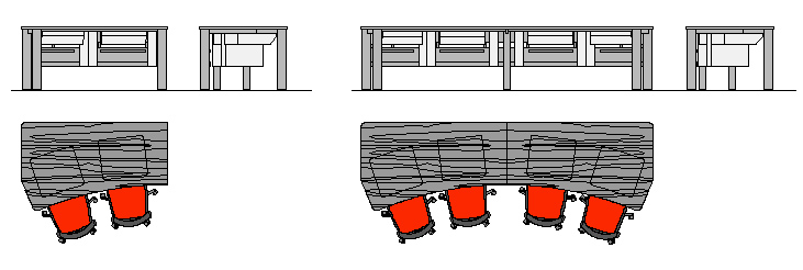 Training Room Furniture With Computer Fliptop Monitors By I M Design